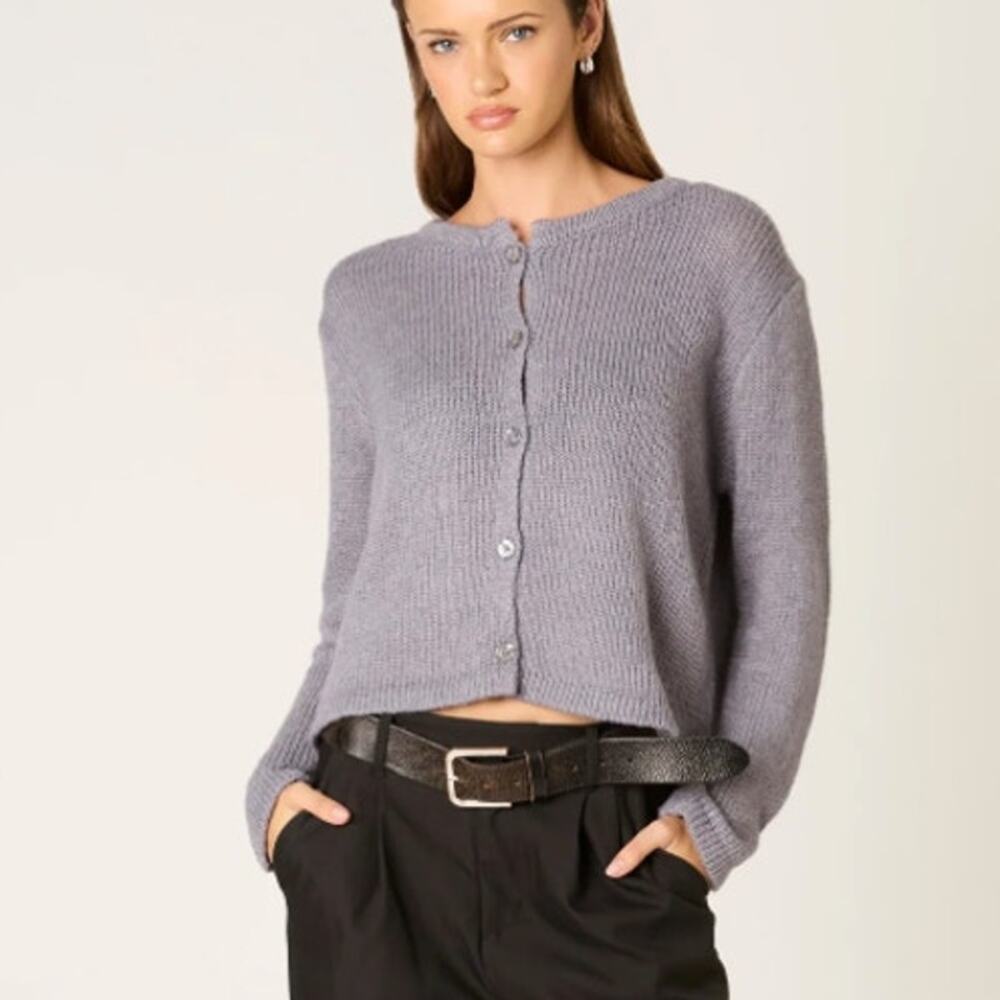 NIA Grey Ariana Knit Cardigan Size L/XL
